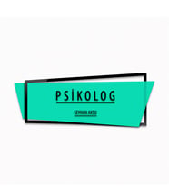 BK Gift Kişiye Özel Psikolog Duvar & Kapı İsimliği (Model 10) Sarı - Turkuaz - Turuncu) Turkuaz