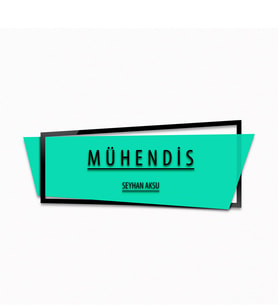 BK Gift Kişiye Özel Mühendis Duvar & Kapı İsimliği (Model 10) Sarı - Turkuaz - Turuncu) Turkuaz