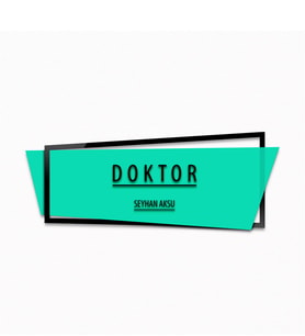 BK Gift Kişiye Özel Doktor Duvar & Kapı İsimliği (Model 10) Sarı - Turkuaz - Turuncu)