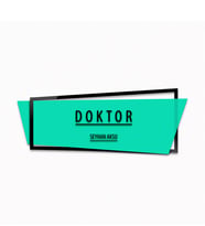 BK Gift Kişiye Özel Doktor Duvar & Kapı İsimliği (Model 10) Sarı - Turkuaz - Turuncu) Turkuaz