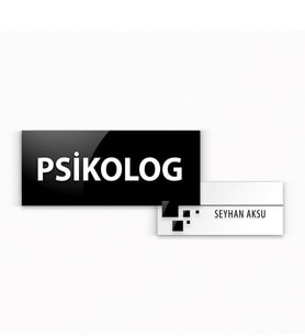 BK Gift Kişiye Özel Psikolog Duvar & Kapı İsimliği (Model 8)
