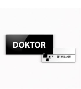 BK Gift Kişiye Özel Doktor Duvar & Kapı İsimliği (Model 8)