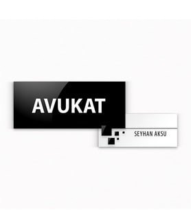 BK Gift Kişiye Özel Avukat Duvar & Kapı İsimliği (Model 8)