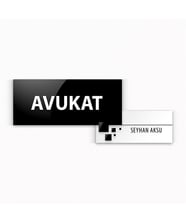 BK Gift Kişiye Özel Avukat Duvar & Kapı İsimliği (Model 8)