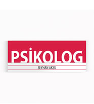BK Gift Kişiye Özel Psikolog Duvar & Kapı İsimliği (Model 7) Kırmızı
