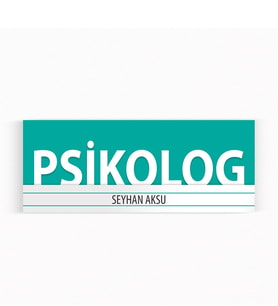 BK Gift Kişiye Özel Psikolog Duvar & Kapı İsimliği (Model 7) Turkuaz