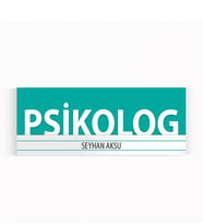 BK Gift Kişiye Özel Psikolog Duvar & Kapı İsimliği (Model 7) Turkuaz