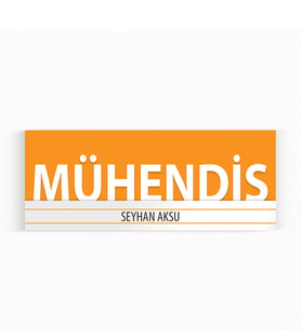 BK Gift Kişiye Özel Mühendis Duvar & Kapı İsimliği (Model 7)