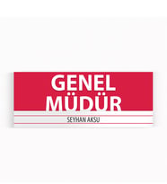 BK Gift Kişiye Özel Genel Müdür Duvar & Kapı İsimliği (Model 7) Kırmızı