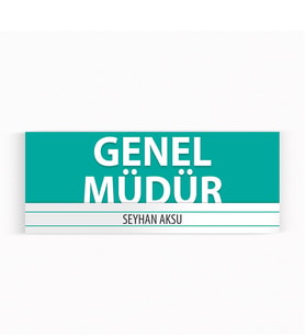 BK Gift Kişiye Özel Genel Müdür Duvar & Kapı İsimliği (Model 7) Turkuaz