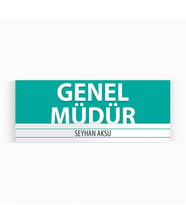 BK Gift Kişiye Özel Genel Müdür Duvar & Kapı İsimliği (Model 7) Turkuaz