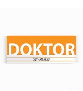BK Gift Kişiye Özel Doktor Duvar & Kapı İsimliği (Model 7)