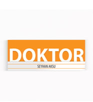 BK Gift Kişiye Özel Doktor Duvar & Kapı İsimliği (Model 7) Sarı