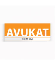 BK Gift Kişiye Özel Avukat Duvar & Kapı İsimliği (Model 7)