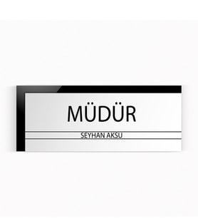 BK Gift Kişiye Özel Müdür Duvar & Kapı İsimliği (Model 6)