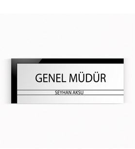 BK Gift Kişiye Özel Genel Müdür Duvar & Kapı İsimliği (Model 6)