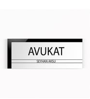 BK Gift Kişiye Özel Avukat Duvar & Kapı İsimliği (Model 6)
