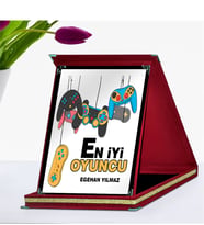 BK Gift Kişiye Özel En İyi Oyuncu Kırmızı Plaket Ödülü - 5