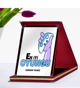 BK Gift Kişiye Özel En İyi Oyuncu Kırmızı Plaket Ödülü - 3