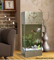 Led Işıklı Saat Kule Akvaryum Deka-926 Antik Bronz