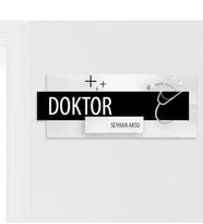 BK Gift Kişiye Özel Mesleki Doktor Duvar & Kapı İsimliği (Model 1-1)