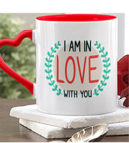 BK Gift Kişiye Özel Sana Aşığım Kırmızı Kalpli Kupa Bardak