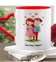 BK Gift Kişiye Özel ''Seviyooo'' Kırmızı Kalpli Kupa Bardak