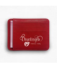 BK Gift Kişiye Özel Mesleki Diyetisyen Kırmızı Kredi Kartlık & Cüzdan