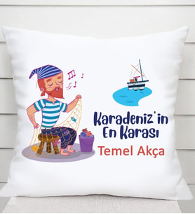 Karadeniz'in En Karası Saten Kare Yastık