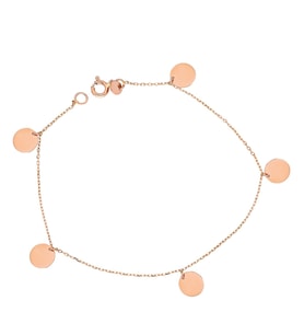 Rose Altın Plaka Bileklik SV0055