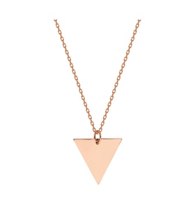 Rose Altın Üçgen Kolye SV0044