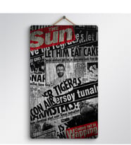 BK Gift Kişiye Özel Fotoğraflı Retro Gazete Tasarımlı Ahşap Duvar Levhası - 2