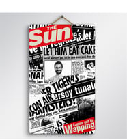 BK Gift Kişiye Özel Fotoğraflı Retro Gazete Tasarımlı Ahşap Duvar Levhası - 1