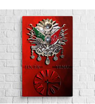 BK Gift Kişiye Özel İsimli Osmanlı Arması Ahşap Duvar Saati (Model A6)