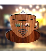 BK Gift Kişiye Özel Ahşap WI-FI Kapı & Cam Levhası - 3