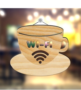 BK Gift Kişiye Özel Ahşap WI-FI Kapı & Cam Levhası - 2