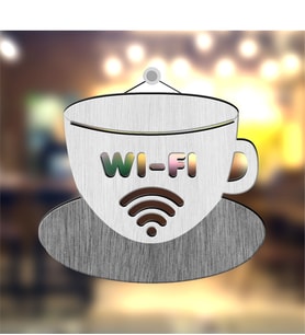 BK Gift Kişiye Özel Ahşap WI-FI Kapı & Cam Levhası - 1