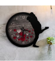 BK Gift Kişiye Özel İki Aşık Tasarımlı Ahşap Duvar Saati - 8