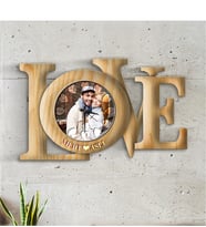BK Gift Kişiye Özel Love Tasarımlı Ahşap Duvar Saati - 2