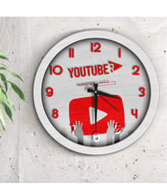 BK Gift Kişiye Özel Youtuber Ahşap Duvar Saati - 3