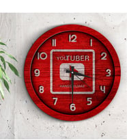 BK Gift Kişiye Özel Youtuber Ahşap Duvar Saati - 1