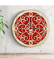 BK Gift Kişiye Özel İşleme Motifli Ahşap Duvar Saati - 9