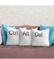BK Gift Kişiye Özel Klavye Simgeli Beyaz Yastık