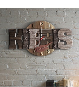 BK Gift Kişiye Özel Kıbrıs Tasarımlı Ahşap Duvar Saati - 4