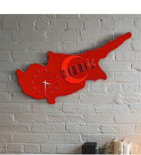 BK Gift Kişiye Özel Kıbrıs Tasarımlı Ahşap Duvar Saati - 3