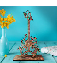 BK Gift Kişiye Özel Saatli Gitar Ahşap Biblo - 4