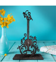 BK Gift Kişiye Özel Saatli Gitar Ahşap Biblo - 1