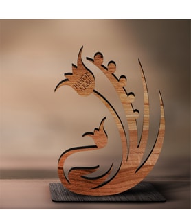 BK Gift Kişiye Özel İsimli Lale Ahşap Biblo - 3