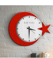 BK Gift Kişiye Özel Ayyıldız Ahşap Duvar Saati - 2