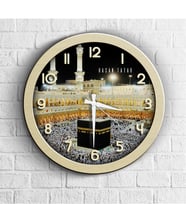 BK Gift Kişiye Özel Kabe Ahşap Duvar Saati - 1